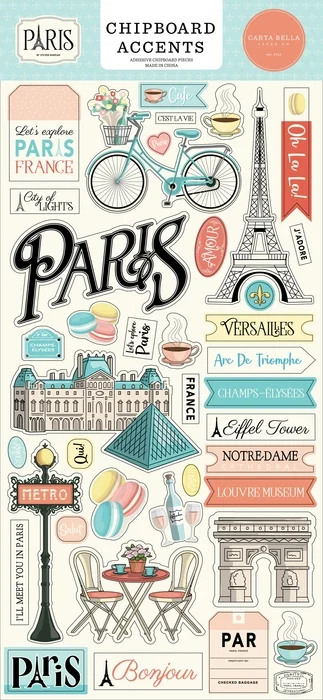 Paris Chipboard Accents