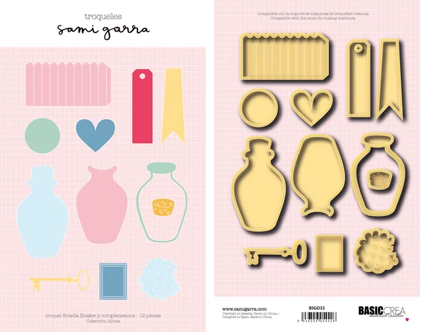 Troquel botella shaker  y complementos