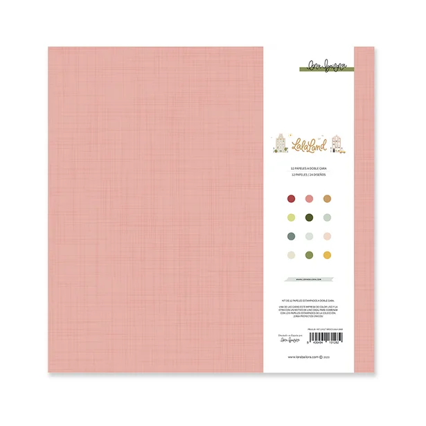 Pack 12 papeles b&aacute;sicos estampados a doble cara 30,5x30,5 cm LALA LAND